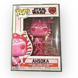 Star Wars Funko Pop 496 Ashley Eckstein Rosario Dawson Signed Ahsoka JSA Auth